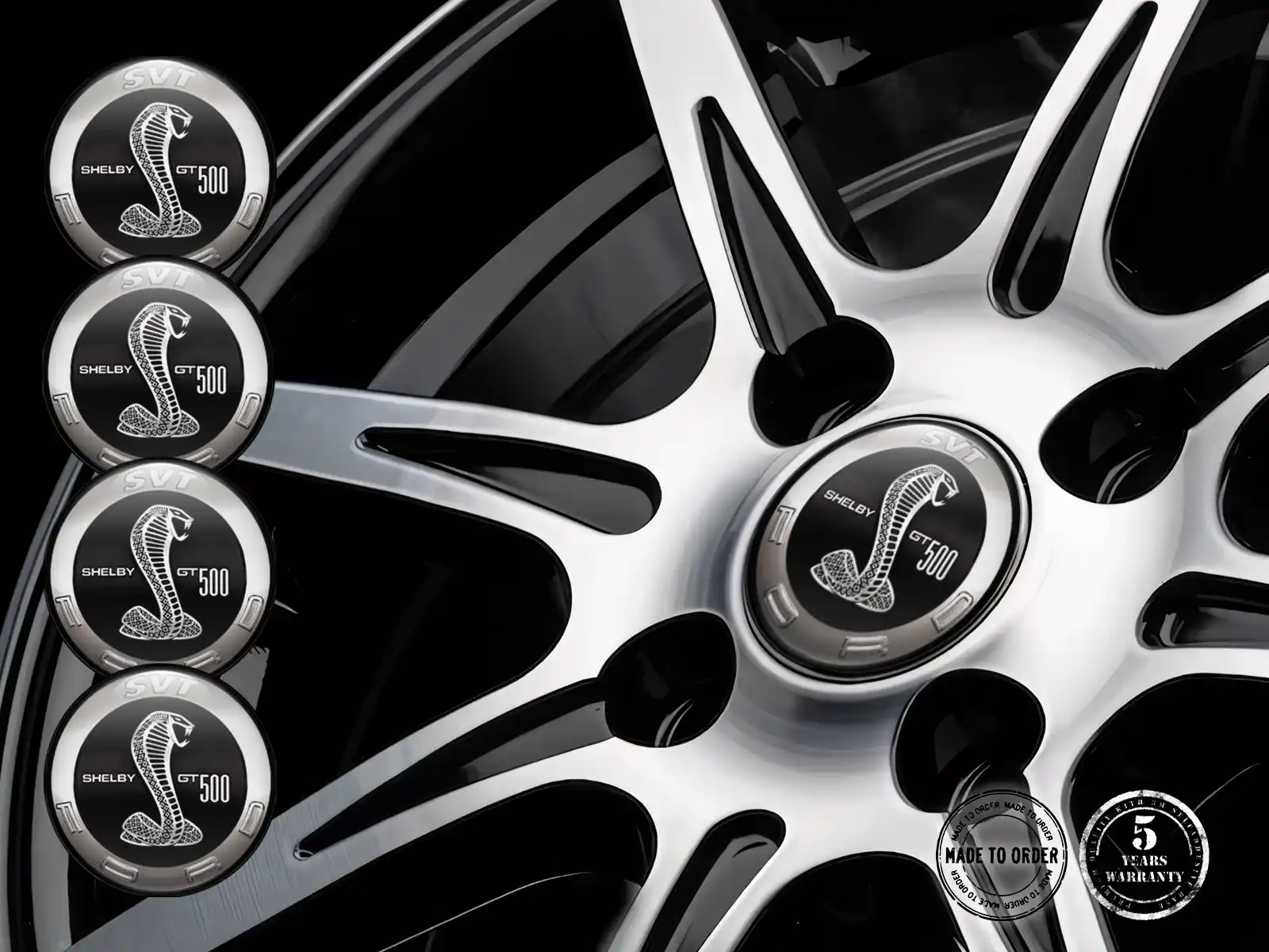Shelby Decalcomania Cerchio Auto Emblemi Alta Qualità